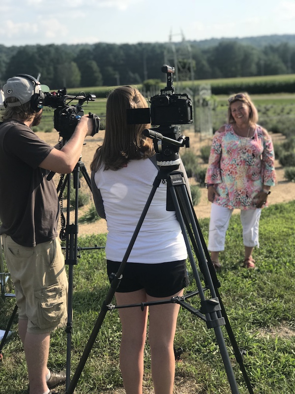 Filming with Rebecca Powell