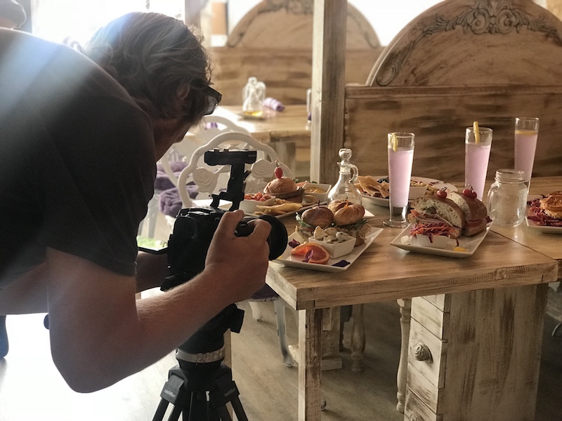 Filming at Devil's Lake Bistro