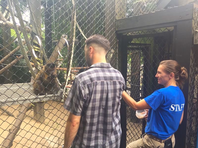 Collin with Monkeys